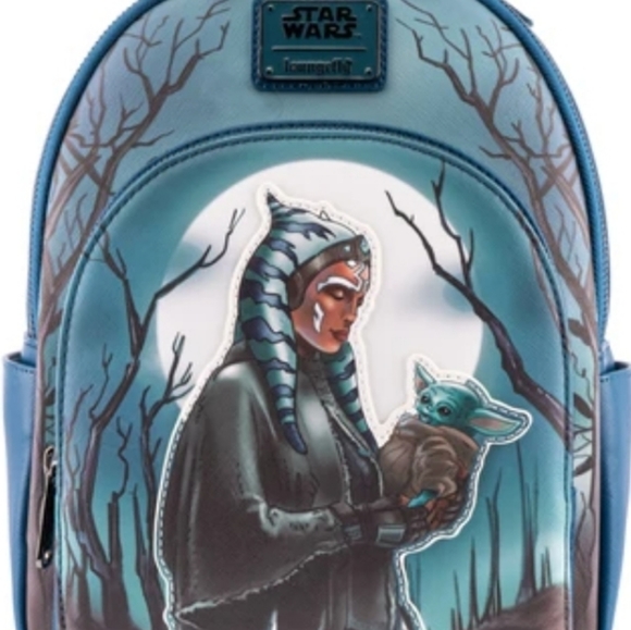 Bundle of 4 NYCC LOUNGEFLY STAR WARS BACKPACKS + 1 WALLET DARTH  MAUL MANDALORIA - Picture 9 of 16